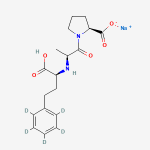 Chemical structure of Enalaprilat D5 Sodium Salt