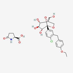 Chemical structure of Ertugliflozin pidolate