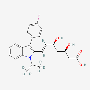Chemical structure of Fluvastatin D6 sodium