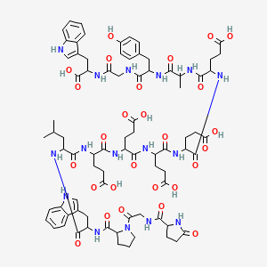 Chemical structure of Gastrin I (1-14), human