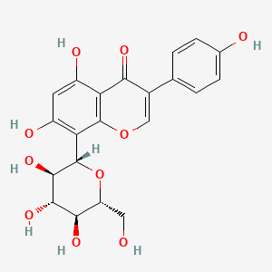 Chemical structure of Genistein 8-c-glucoside