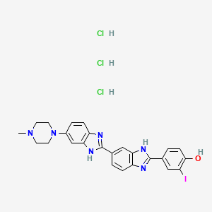 Chemical structure of Hoechst 33342 analog 2 trihydrochloride