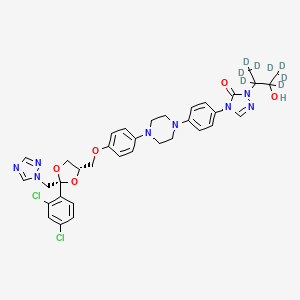 Chemical structure of Hydroxy Itraconazole D8