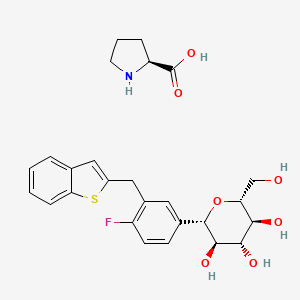 Chemical structure of Ipragliflozin L-Proline