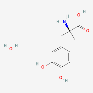 Chemical structure of L-(-)-α-Methyldopa hydrate