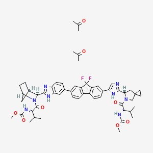 Chemical structure of Ledipasvir diacetone