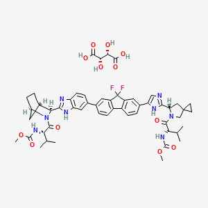 Chemical structure of Ledipasvir D-tartrate