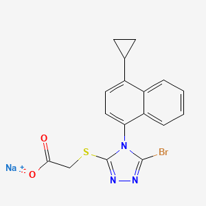 Chemical structure of Lesinurad sodium