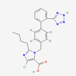 Chemical structure of Losartan D4 Carboxylic Acid