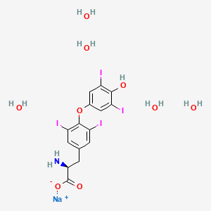 Chemical structure of Levothyroxine sodium pentahydrate