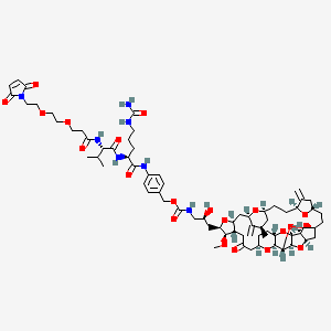 Chemical structure of Mal-PEG2-VCP-Eribulin
