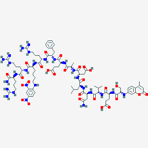Chemical structure of MCA-SEVNLDAEFR-K(Dnp)-RR, amide