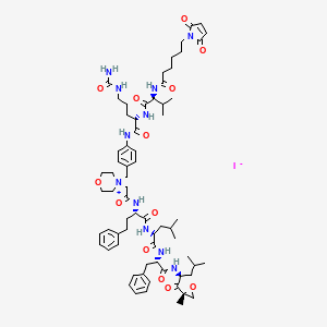 Chemical structure of MC-Val-Cit-PAB-carfilzomib