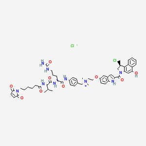 Chemical structure of MC-Val-Cit-PAB-duocarmycin