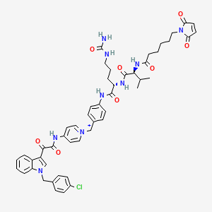Chemical structure of MC-Val-Cit-PAB-indibulin