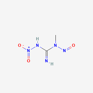Chemical structure of N-methyl-N\'-nitro-N-nitrosoguanidine