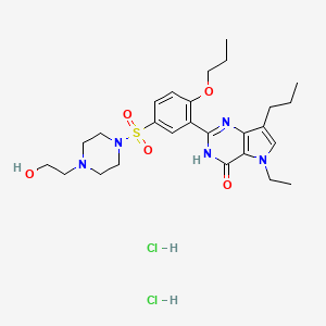 Chemical structure of Mirodenafil dihydrochloride