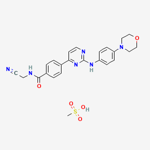 Chemical structure of Momelotinib Mesylate