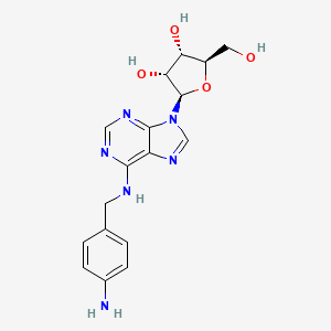Chemical structure of N(6)-(4-Aminobenzyl)adenosine