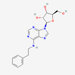 Chemical structure of Adenosine,6N-2-phenylethyl