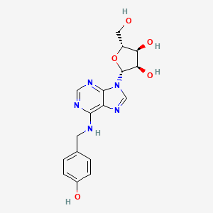 Chemical structure of N6-(4-Hydroxybenzyl)adenosine