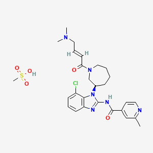 Chemical structure of EGF816 mesylate