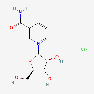 Chemical structure of Nicotinamide riboside chloride