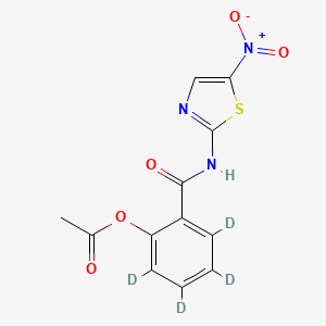 Chemical structure of Nitazoxanide D4