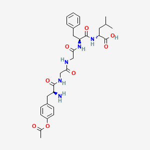 Chemical structure of N-terminally acetylated Leu-enkephalin