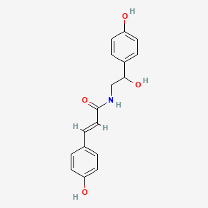 Chemical structure of N-trans-p-coumaroyloctopamine