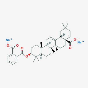 Chemical structure of Oleanolic acid hemiphthalate disodium salt