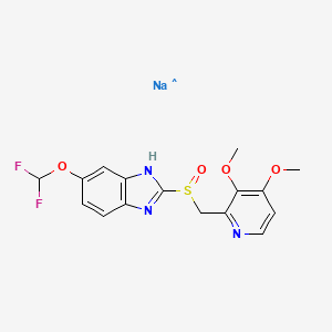 Chemical structure of Pantoprazole sodium