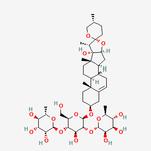 Chemical structure of Pennogenin 3-O-beta-chacotrioside