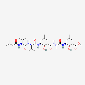 Chemical structure of Pepstatin Trifluoroacetate