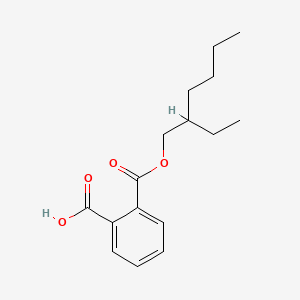 Chemical structure of Mono(2-ethylhexyl) phthalate