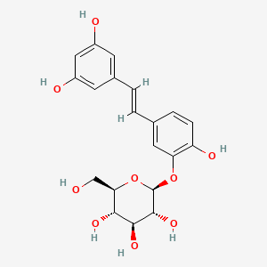 Chemical structure of Piceatannol 3'-O-glucoside