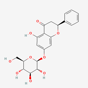 Chemical structure of Pinocembrin 7-O-Beta-D-Glucoside