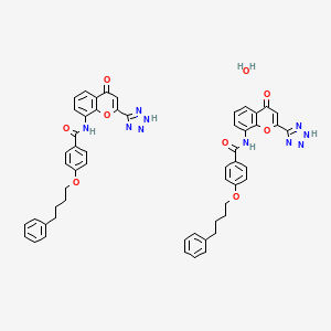 Chemical structure of Pranlukast hemihydrate
