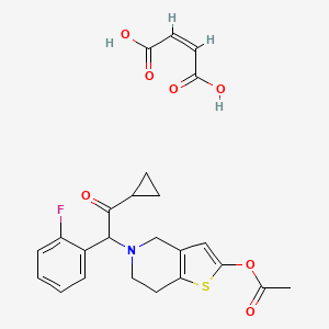 Chemical structure of Prasugrel Maleic acid