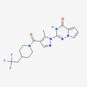 Chemical structure of QM385