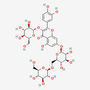 Chemical structure of Quercetin-3-O-β-D-glucose-7-O-β-D-gentiobiosiden
