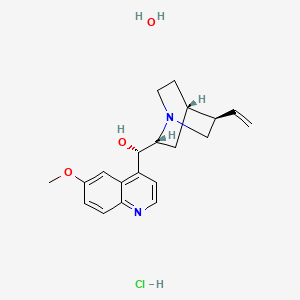 Chemical structure of Quinidine hydrochloride monohydrate