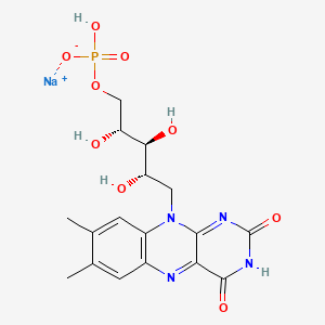 Chemical structure of Riboflavin phosphate sodium