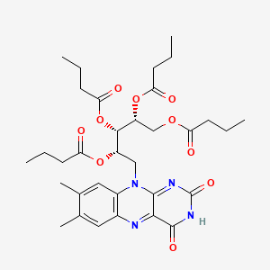 Chemical structure of Riboflavin Tetrabutyrate