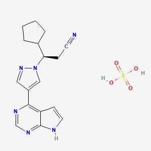 Chemical structure of Ruxolitinib sulfate