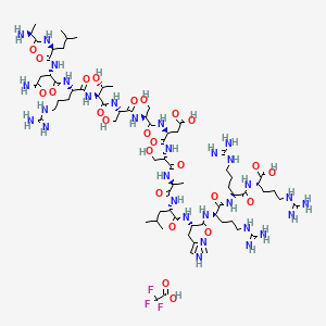Chemical structure of Sakamototide substrate peptide TFA