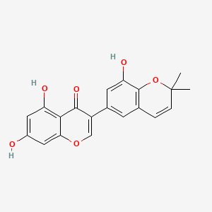 Chemical structure of Semilicoisoflavone B