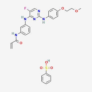 Chemical structure of Spebrutinib besylate