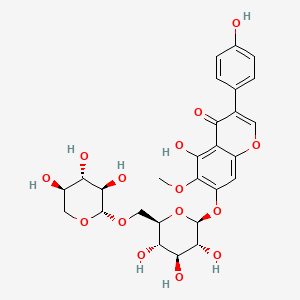 Chemical structure of Tectorigenin 7-O-Xylosyl Glucoside