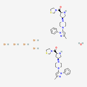 Chemical structure of Teneligliptin hydrobromide hydrate